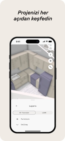 Polycam 3D Tarama ve Kat Planı Resimleri