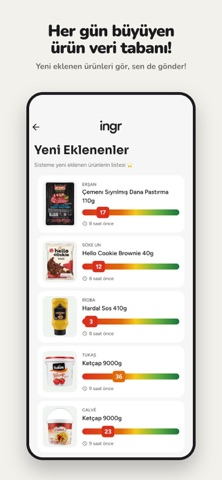 Ingr: Gıda İçerik Asistanı Resimleri