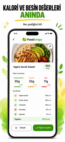 AI Kalori Sayacı:FoodAmigo Resimleri