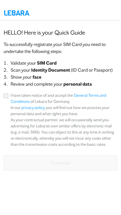 Lebara SIM Activation Resimleri