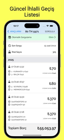 HGS Borç Sorgulama Resimleri
