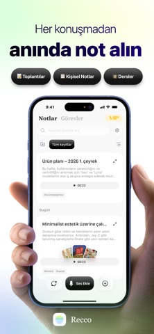 Recco: AI Toplantı Notları Resimleri