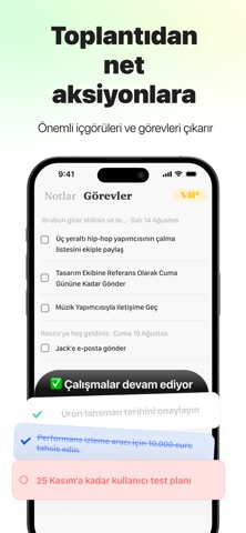 Recco: AI Toplantı Notları Resimleri