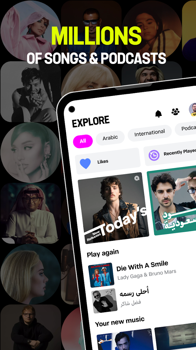 Anghami: Play music & Podcasts Resimleri