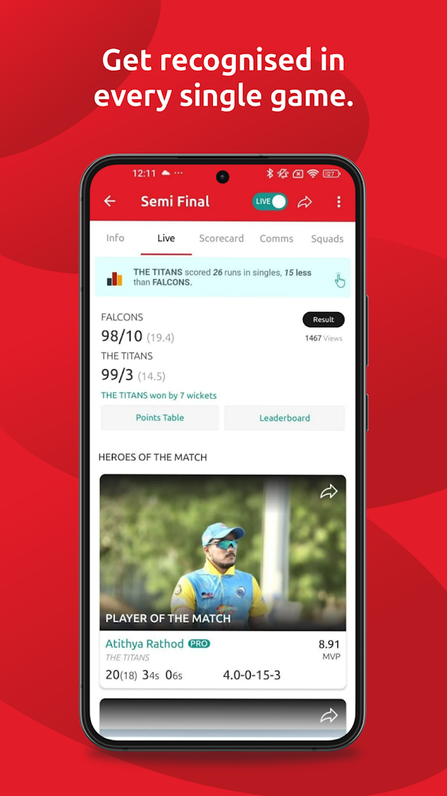 CricHeroes-Cricket Scoring App Resimleri
