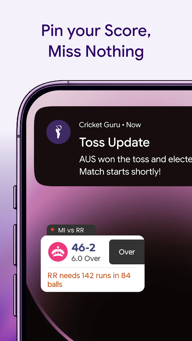 Cricket Guru - Fast Live Score Resimleri