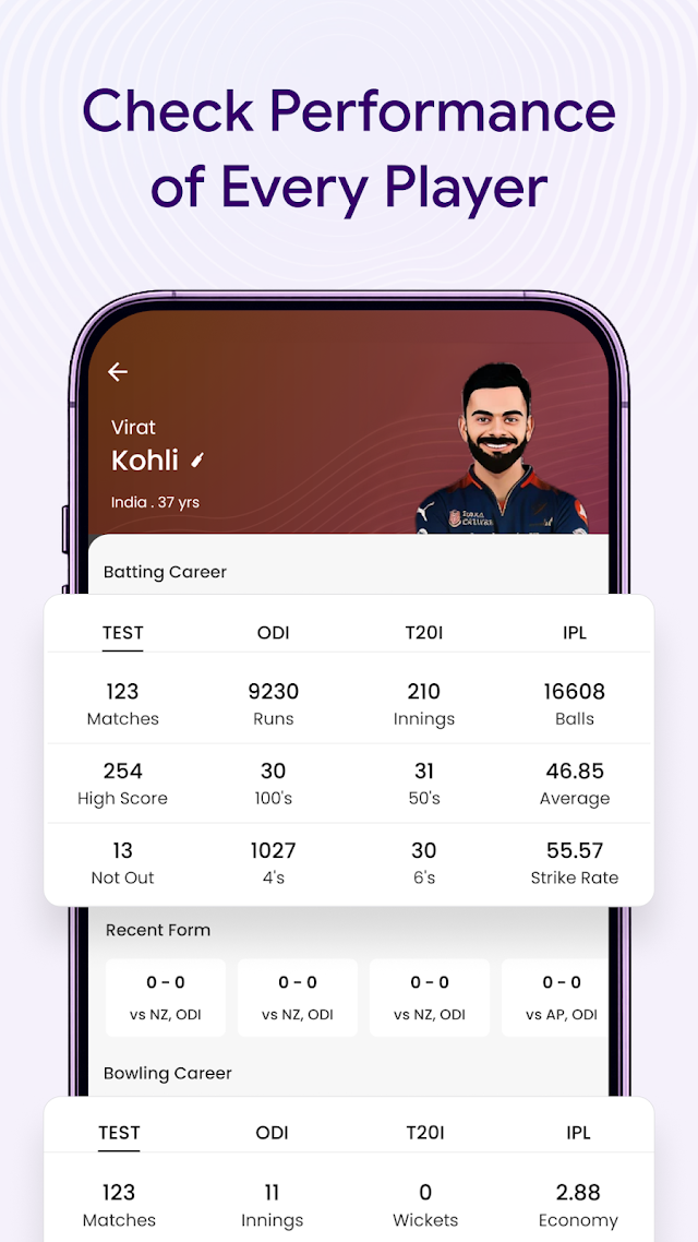 Cricket Guru - Fast Live Score Resimleri
