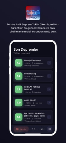 Deprem Ağı Pro Resimleri