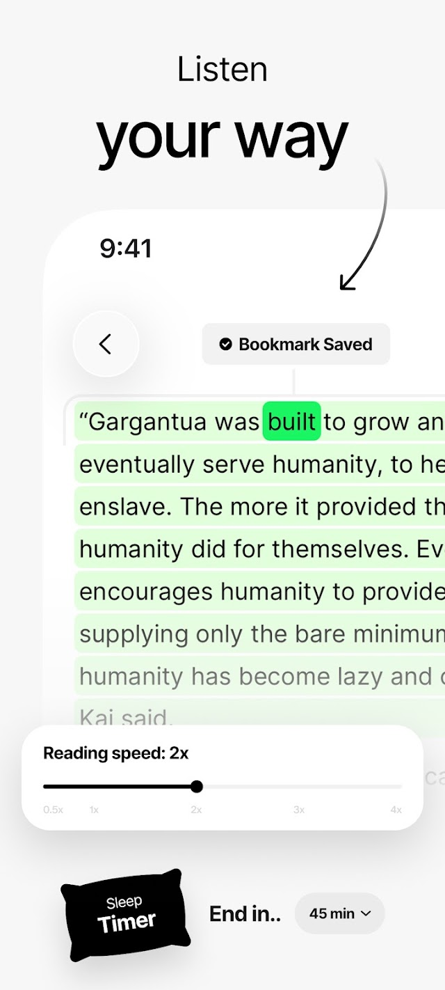 ElevenReader: Read Books Aloud Resimleri
