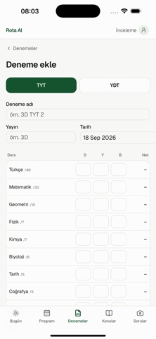 Rota AI: YKS Koçu Resimleri