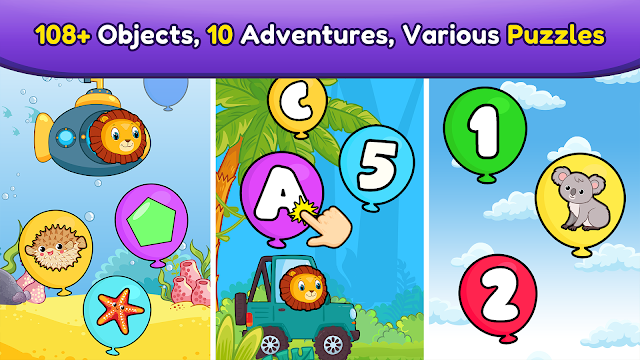 Balloon Pop Kids Learning Game Resimleri