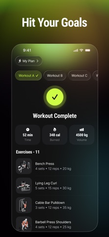 Gymtone: Antrenman Programı Resimleri