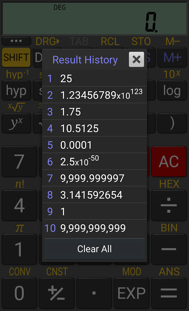 RealCalc Scientific Calculator Resimleri