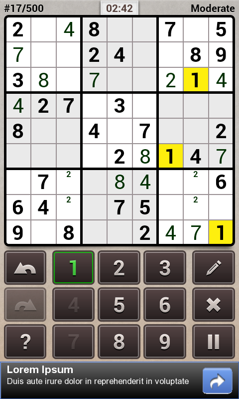 Andoku Sudoku 2 Resimleri