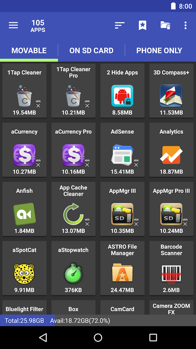 AppMgr III (App 2 SD) Resimleri
