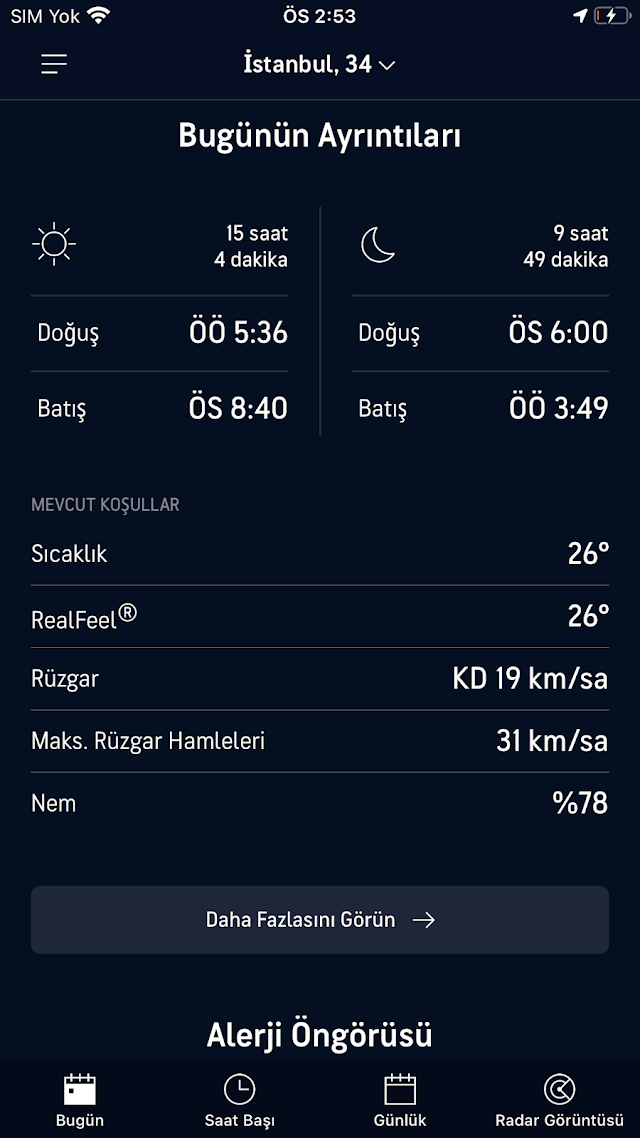 AccuWeather Hava Durumu Resimleri
