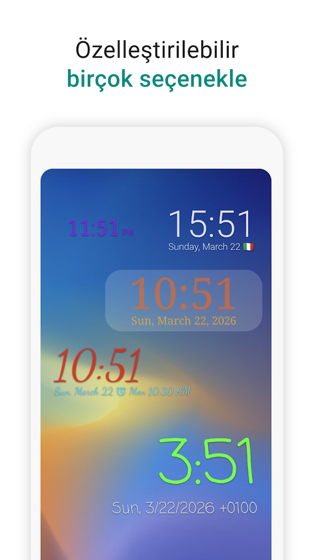 Dijital Saat Widget'ı Resimleri