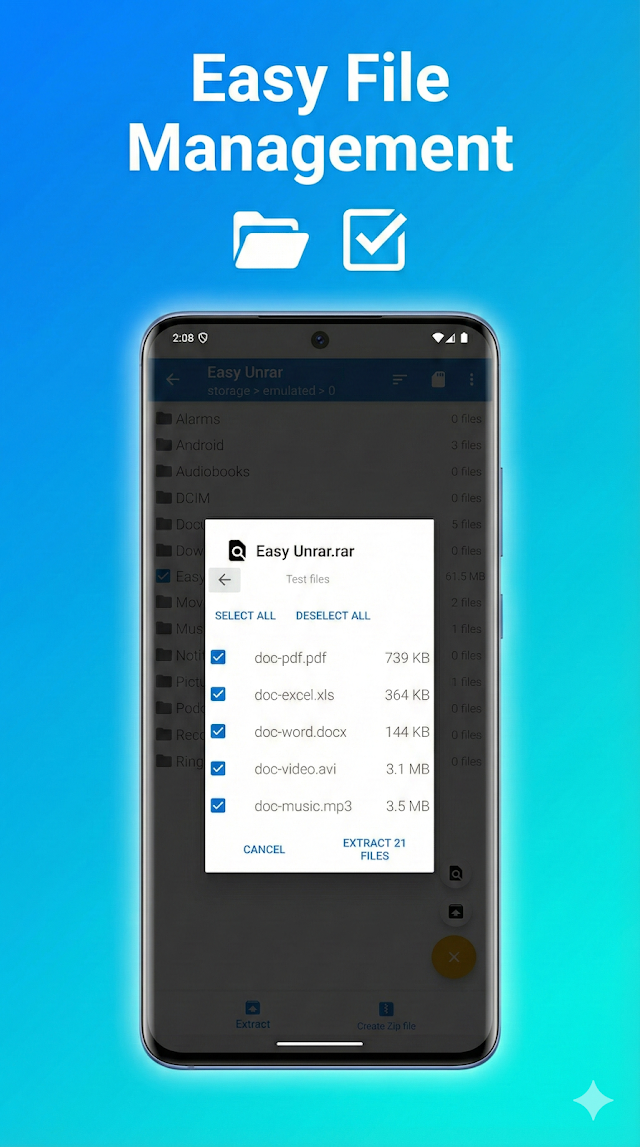Easy UnRAR ZIP, 7Z, TAR, GZ Resimleri