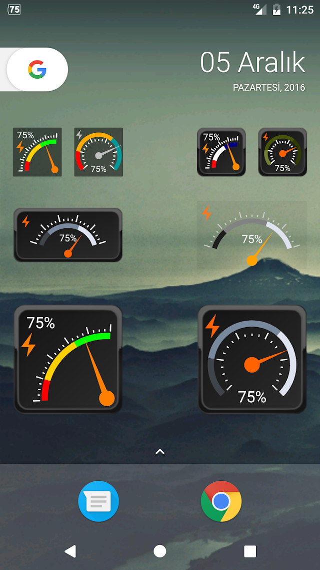 Gauge Battery Widget Resimleri