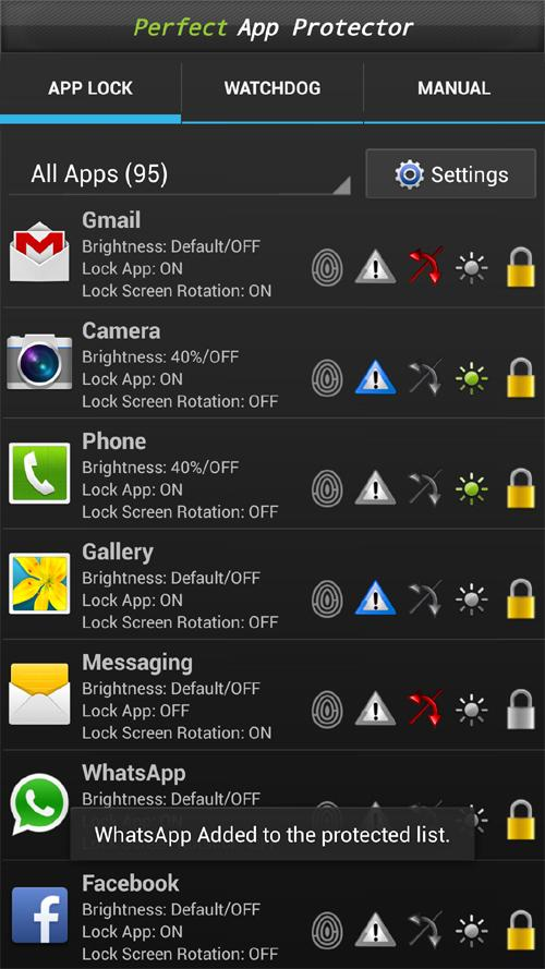 Perfect AppLock(App Protector) Resimleri