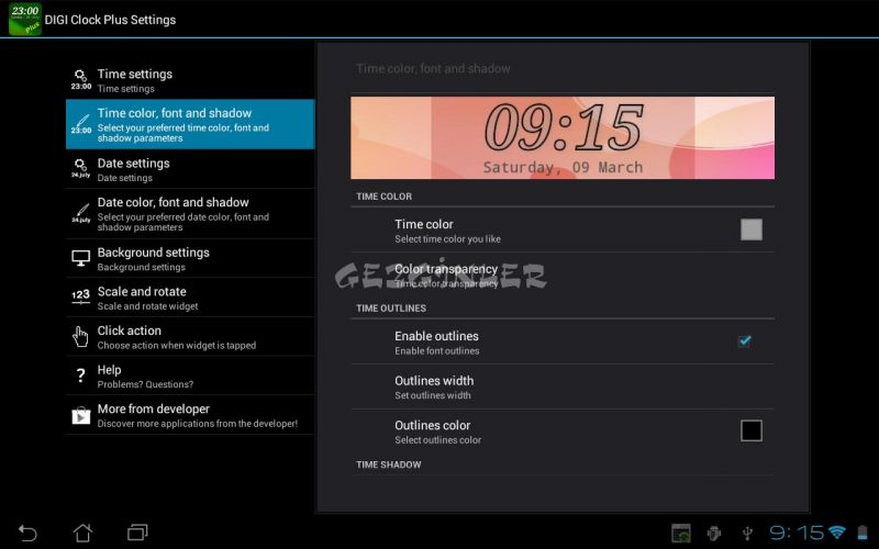 DIGI Clock Widget İndir (Android) Gezginler Mobil