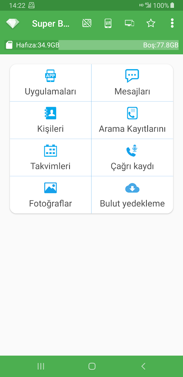 Süper Yedekleme: SMS & Kişiler Resimleri