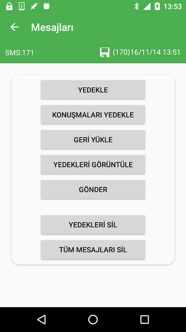 Süper Yedekleme: SMS & Kişiler Resimleri