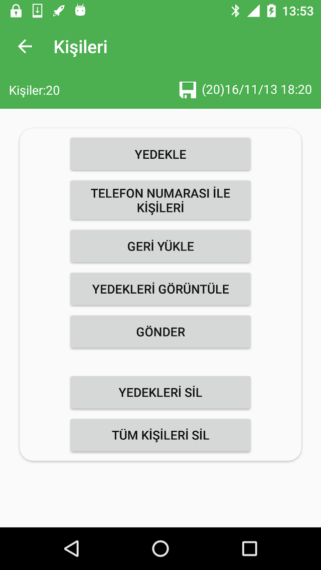 Süper Yedekleme: SMS & Kişiler Resimleri