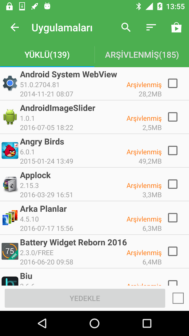 Süper Yedekleme: SMS & Kişiler Resimleri