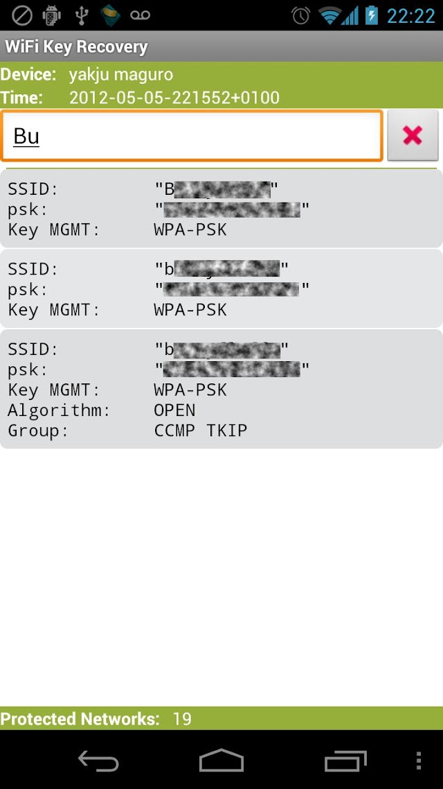 WiFi Key Recovery (needs root) Resimleri