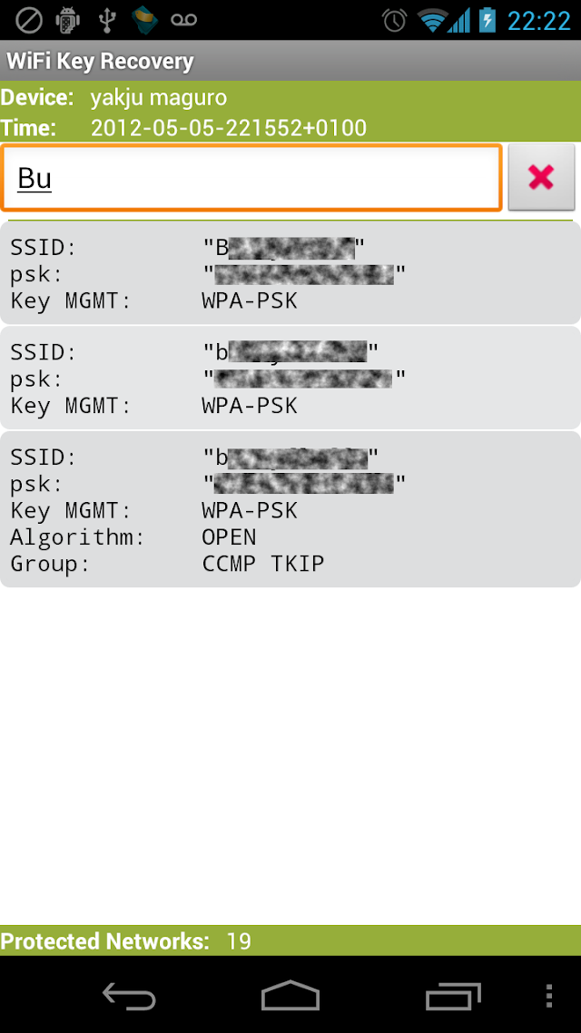 WiFi Key Recovery (needs root) Resimleri