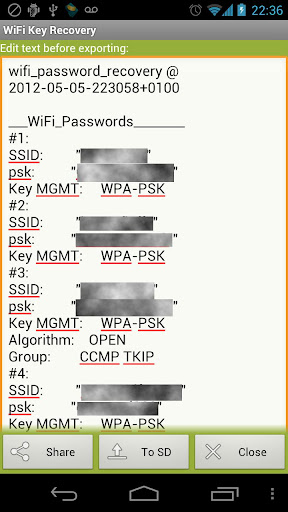 WiFi Key Recovery (needs root) Resimleri