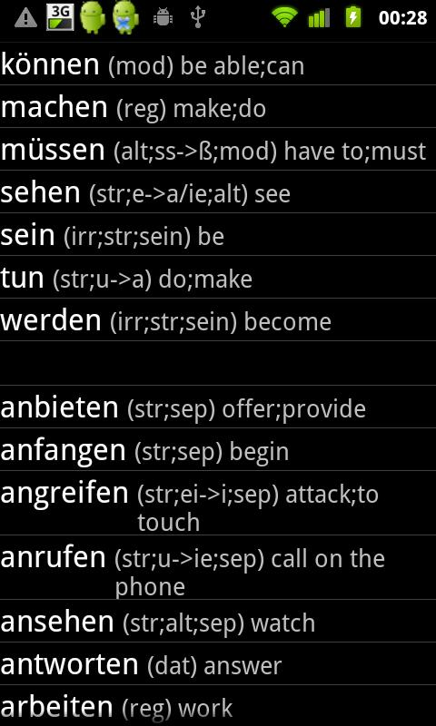 German Verbs Resimleri