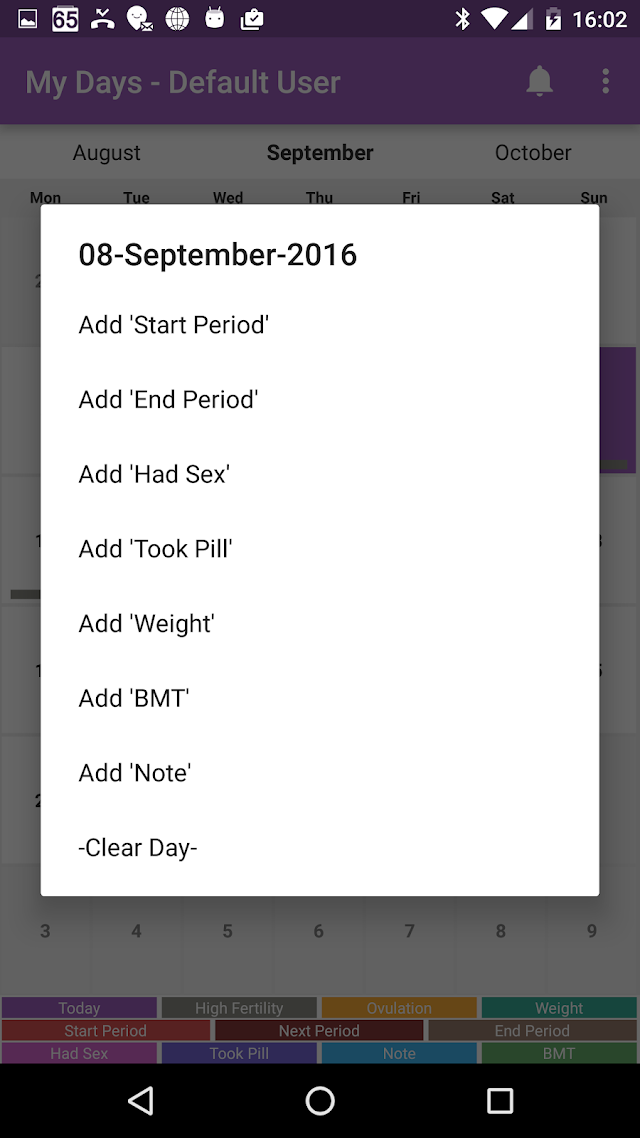 My Days - Ovulation Calendar & Resimleri