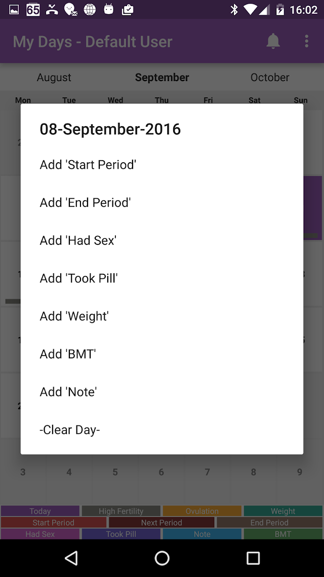 My Days - Ovulation Calendar & Resimleri
