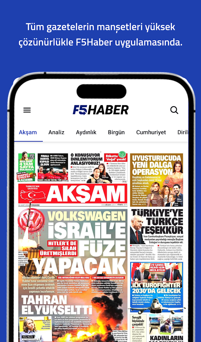 F5 Haber - Gazete Manşetleri Resimleri