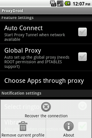 ProxyDroid Resimleri