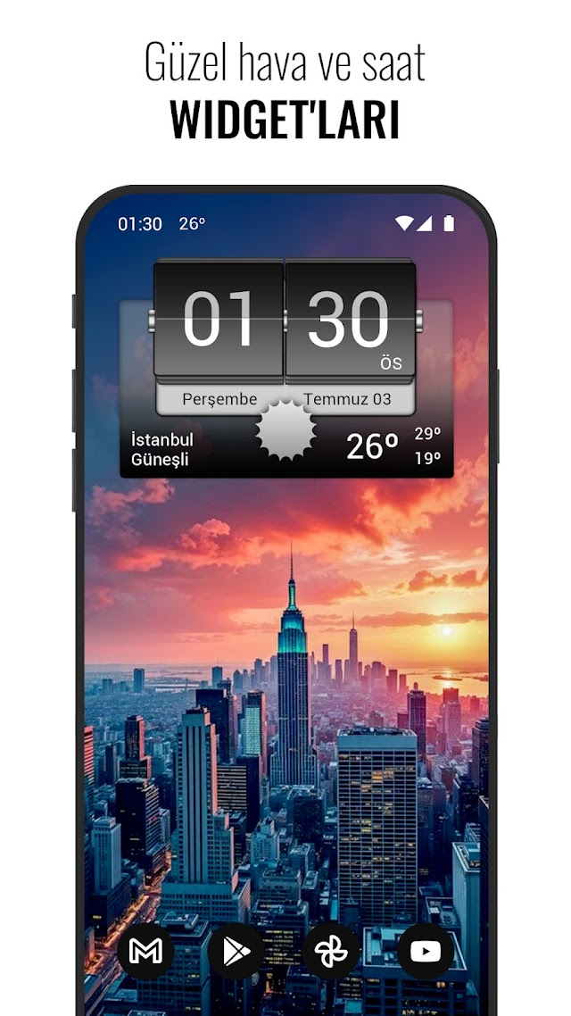 3D Flip Clock & Weather Resimleri