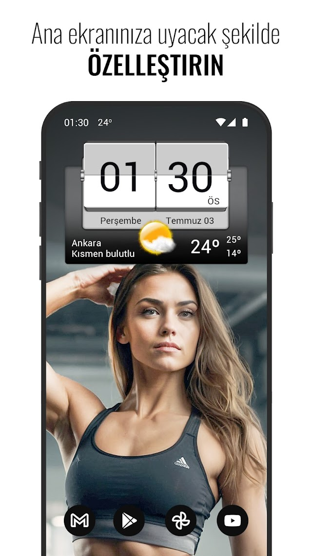 3D Flip Clock & Weather Resimleri