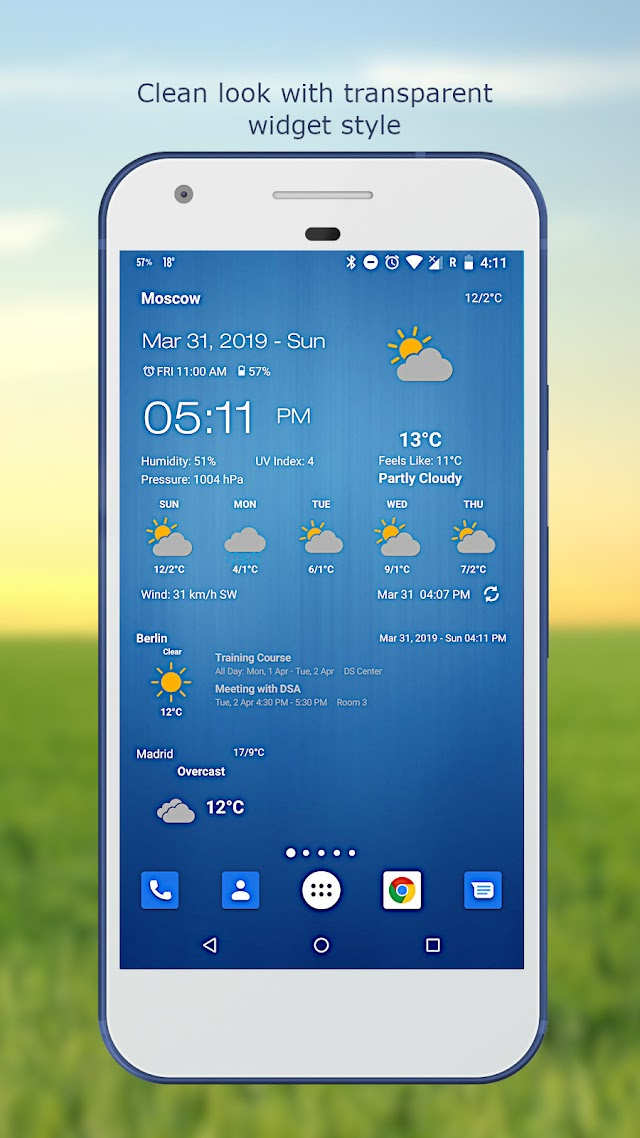 Hava ve saat Widget Resimleri