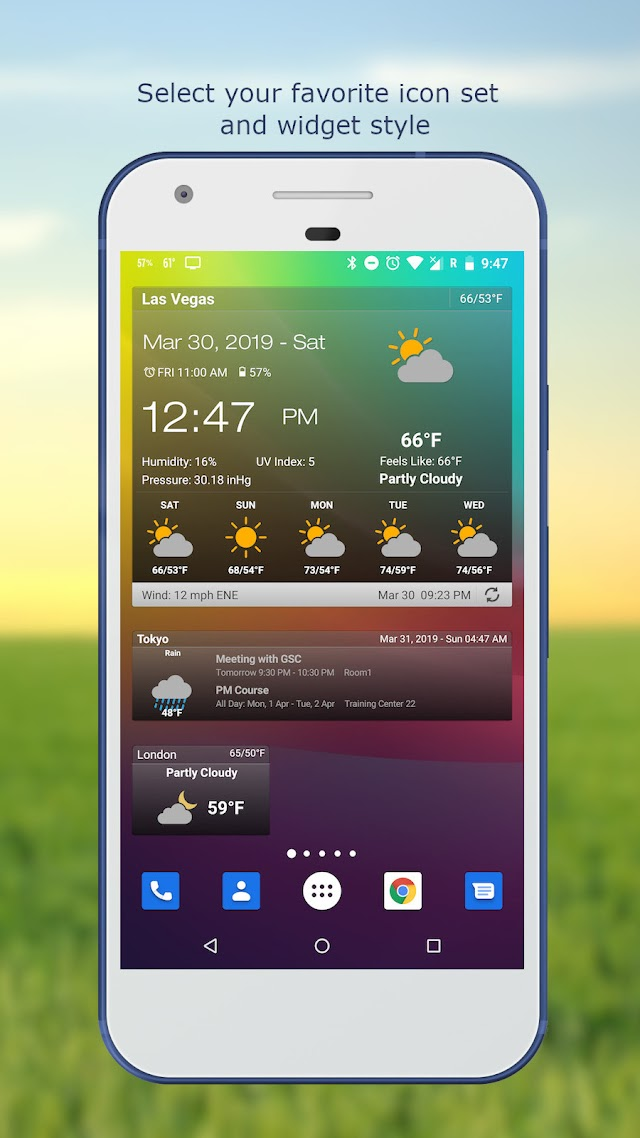 Hava ve saat Widget Resimleri