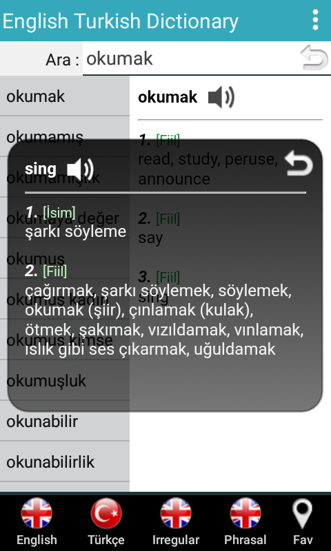 İngilizce Türkçe Sözlük Resimleri