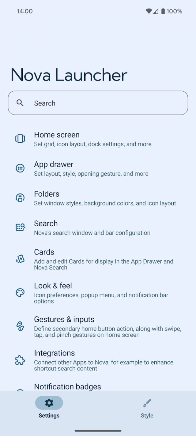 Nova Launcher Resimleri