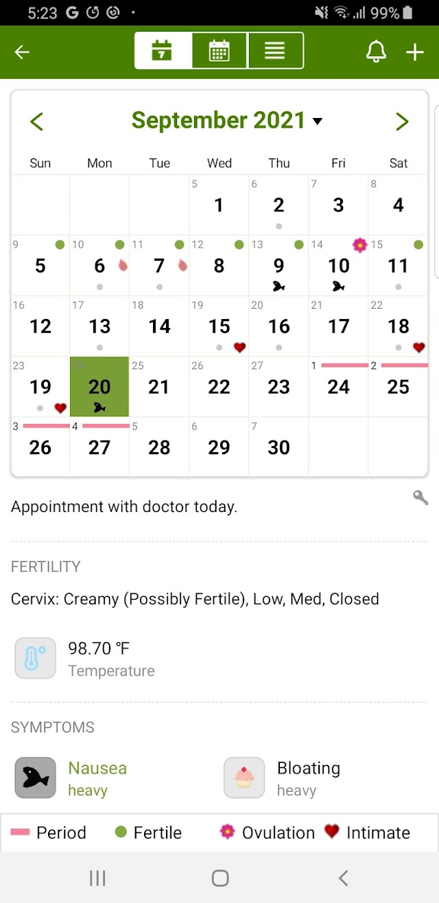 Period Tracker Resimleri