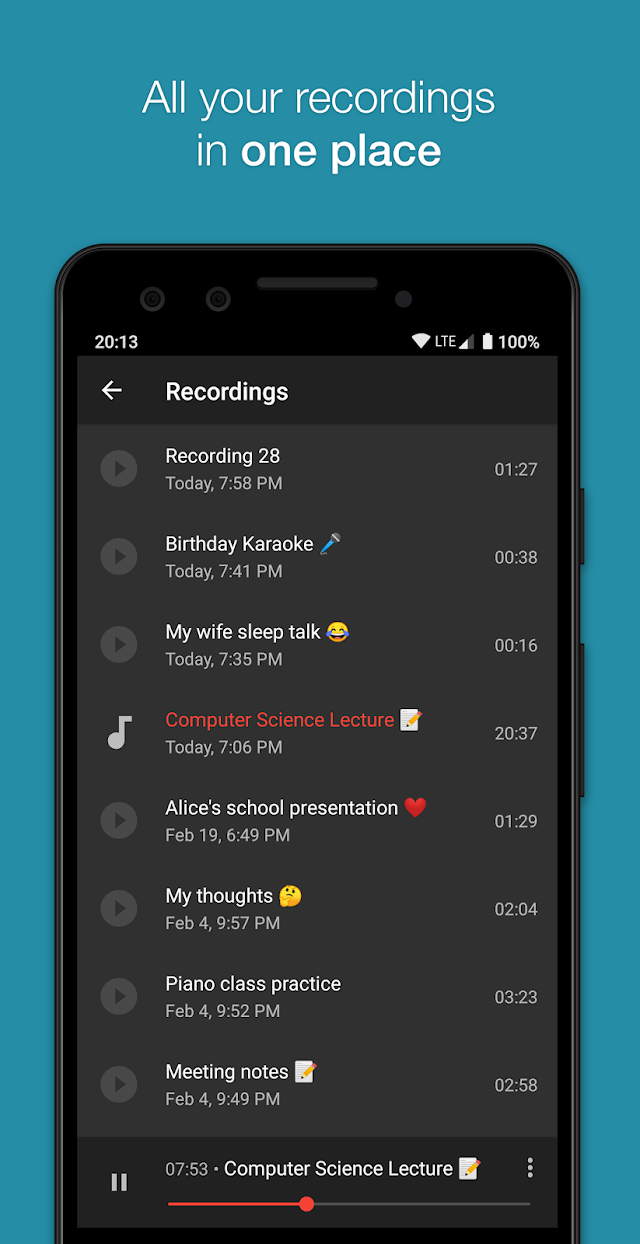 Smart Voice Recorder Resimleri