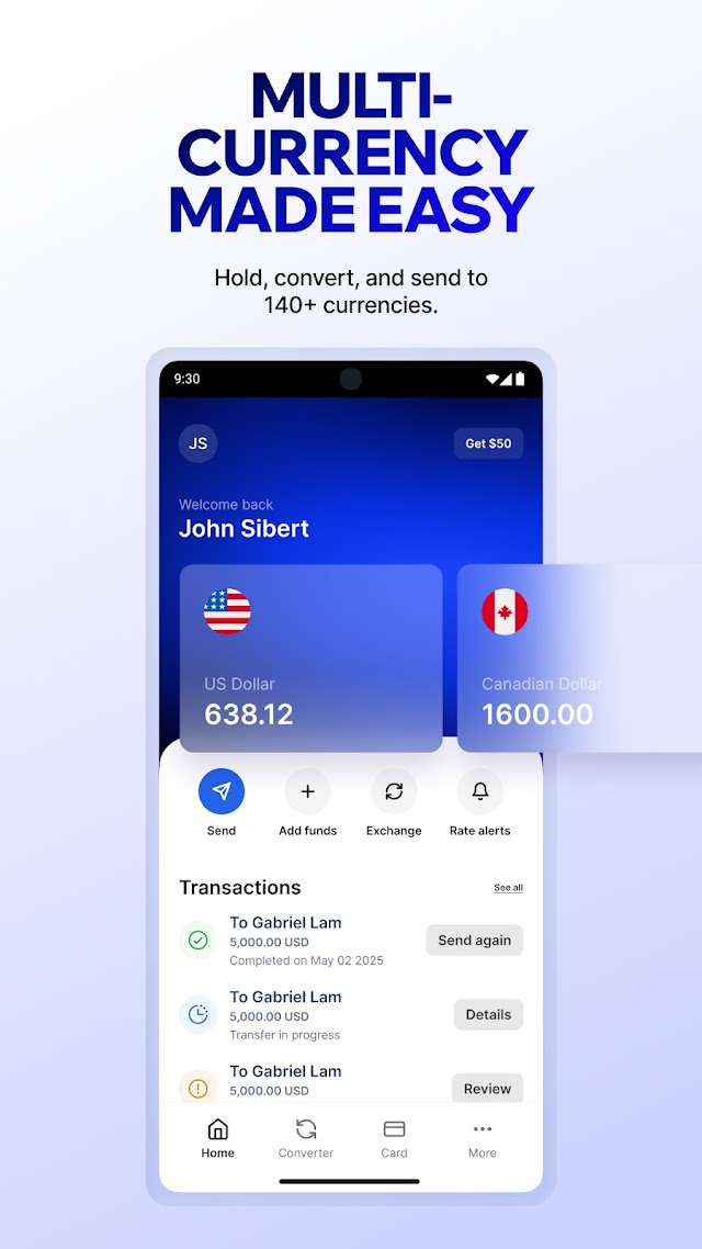 Xe Money Transfer & Converter Resimleri