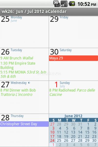 acalendar android app acalendar android app