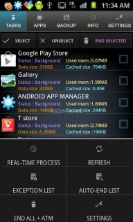 Android Task Manager Resimleri