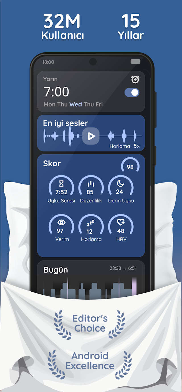 Uyku Takibi ve Uyandırma Alarmı Resimleri