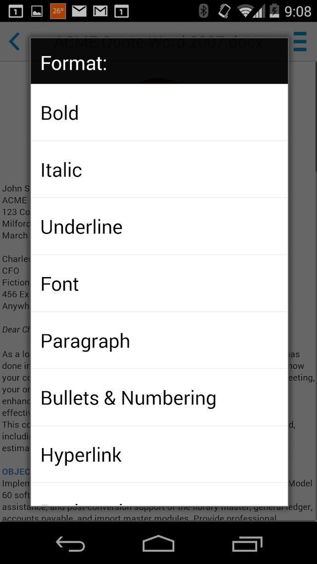 Docs To Go Office Suite Resimleri
